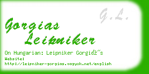gorgias leipniker business card